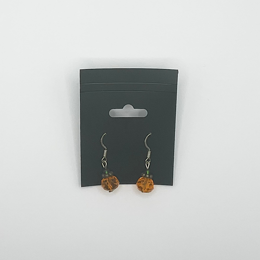 Crystal Pumpkin Earrings