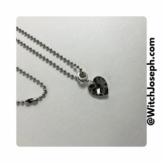 Gray Flash Crystal Heart Talisman