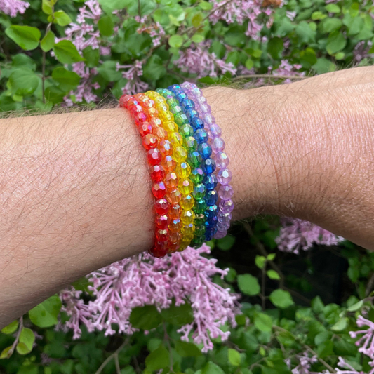 Rainbow Pride Stretch Bracelets Solid