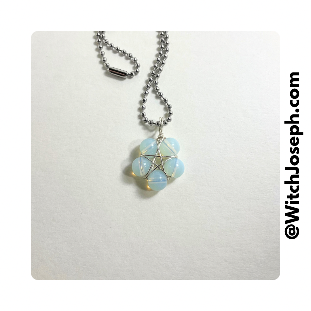 Opalite Bead Pentagram