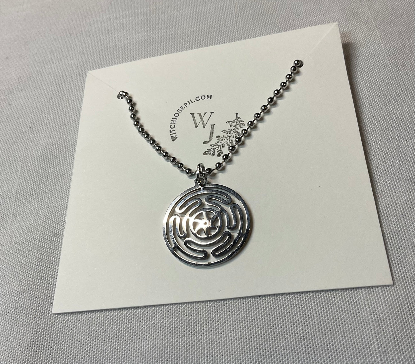 Hekate Wheel Straphalos Charm Necklace