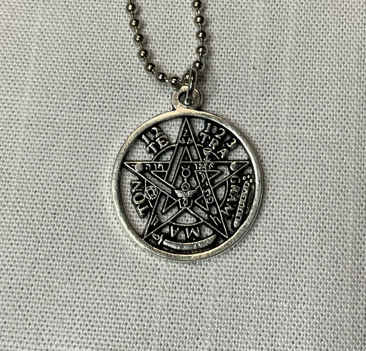 Tetragrammaton Pentacle Charm Necklace