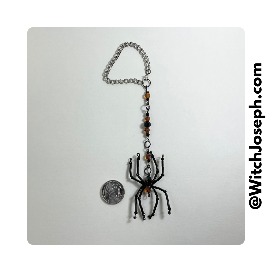 Spider Sun Catcher Black and Orange