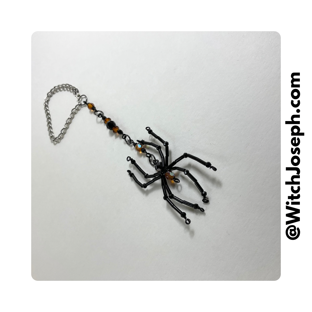 Spider Sun Catcher Black and Orange