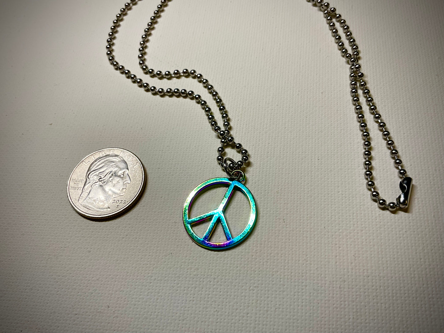 Peace Sign Charm Necklace