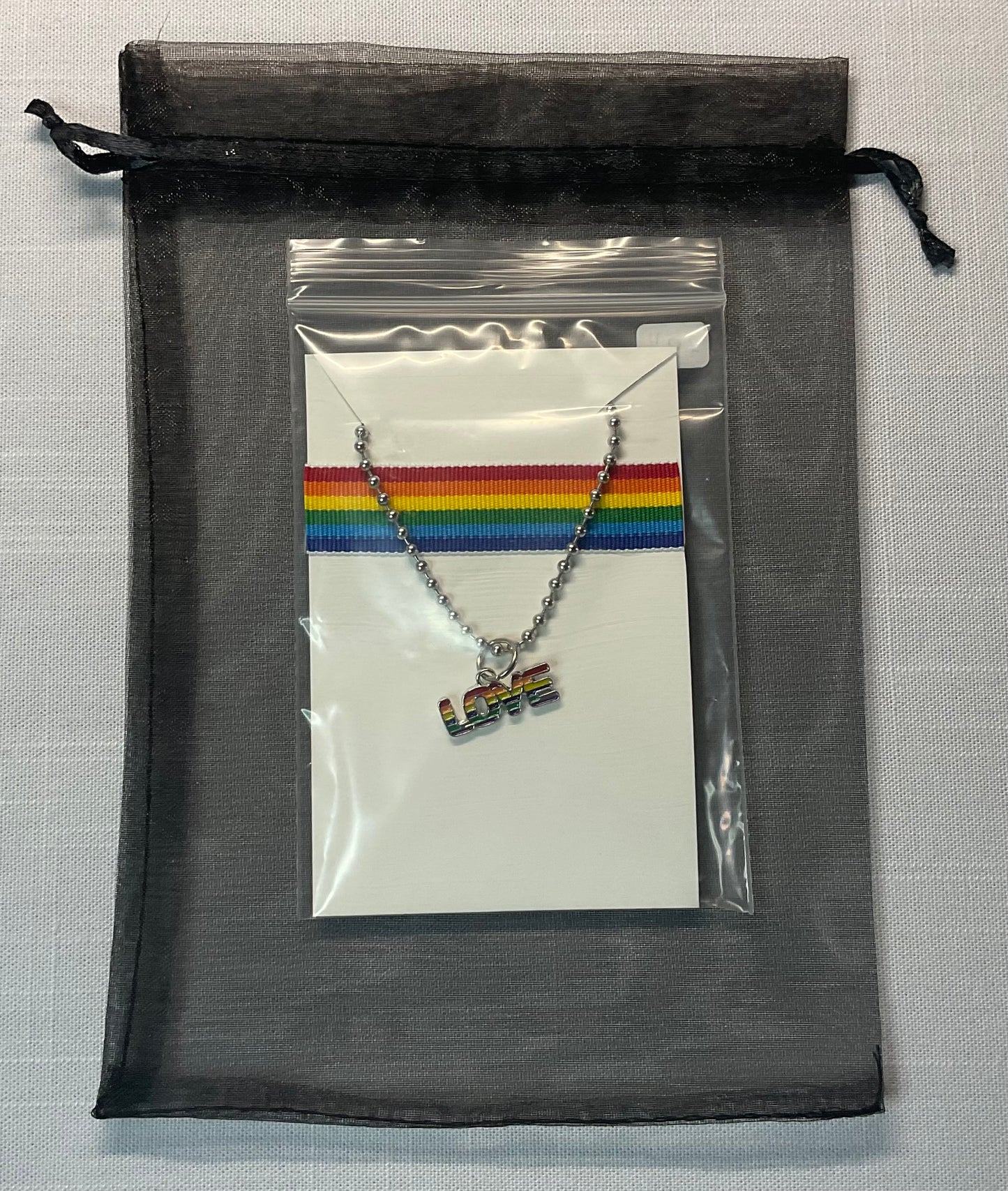 Rainbow LOVE Pride Necklace