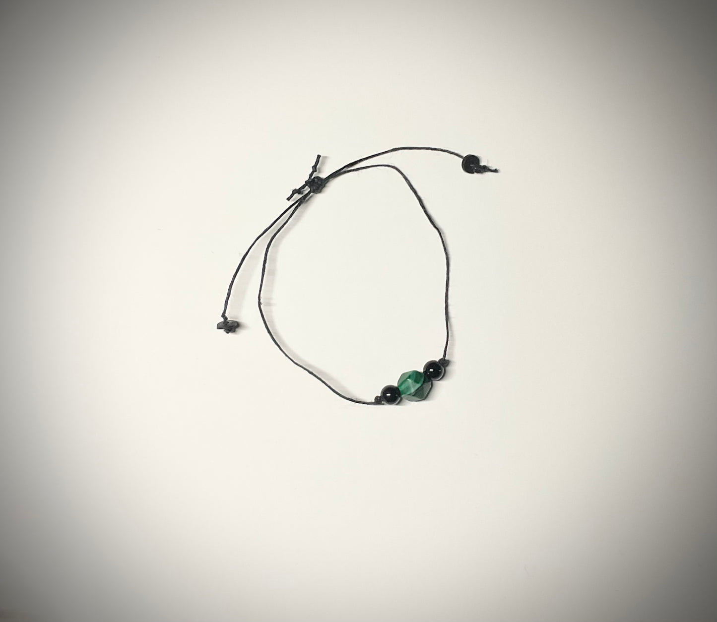 Malachite Bead Slip Knot Bracelet