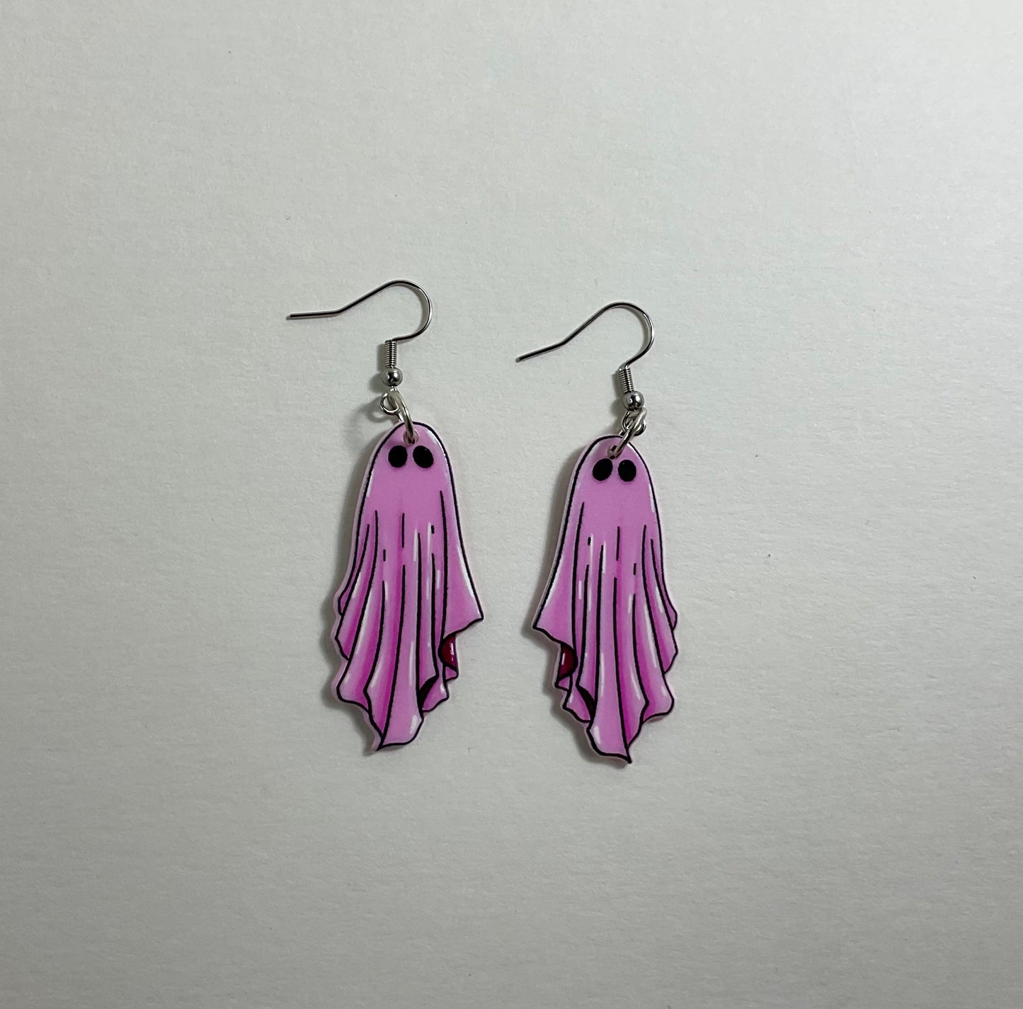 Pink Ghost Earrings