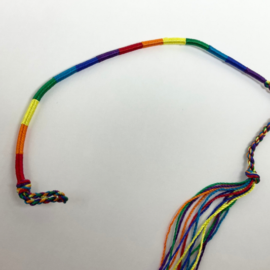 Rainbow Tie On Bracelet
