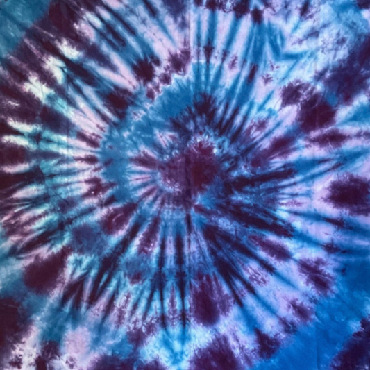 Tie Dye Altar Cloth or Tarot Cloth in Blue and Purple