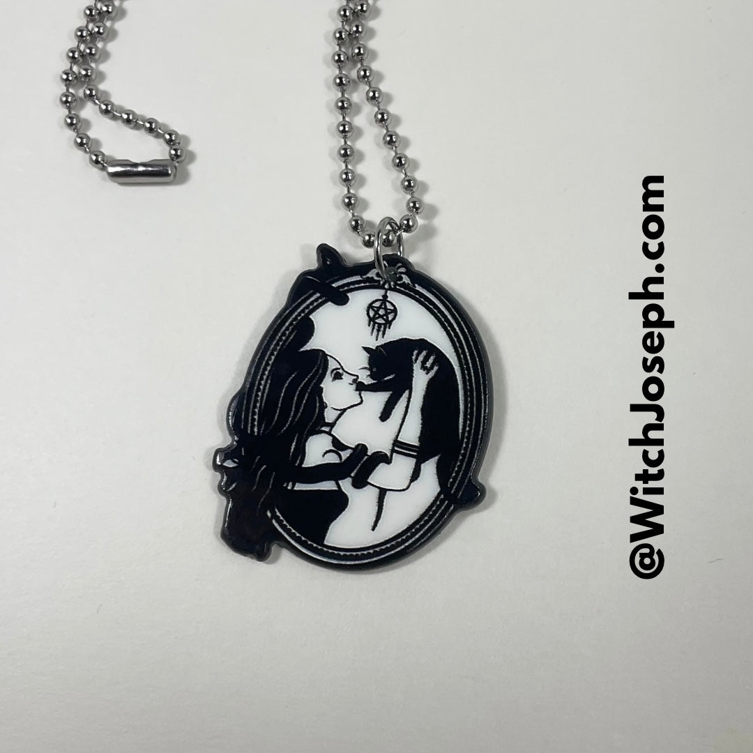 Hekate Witch and Cat Charm