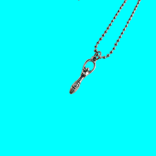 Spiral Goddess Charm Necklace