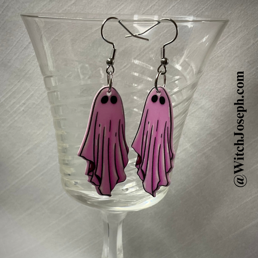 Pink Ghost Earrings