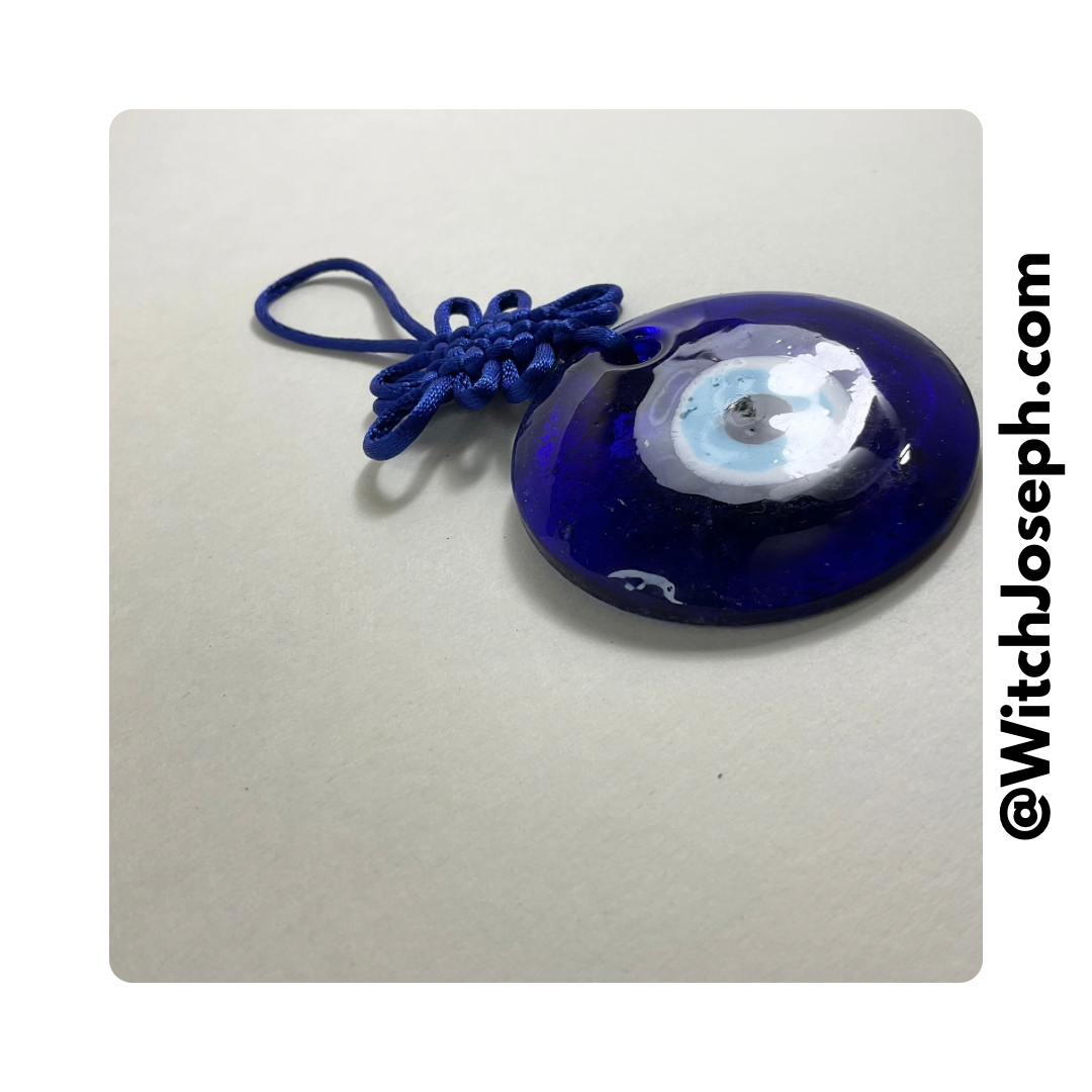 Evil Eye Wall Hanging With Blue Nylon Hanger