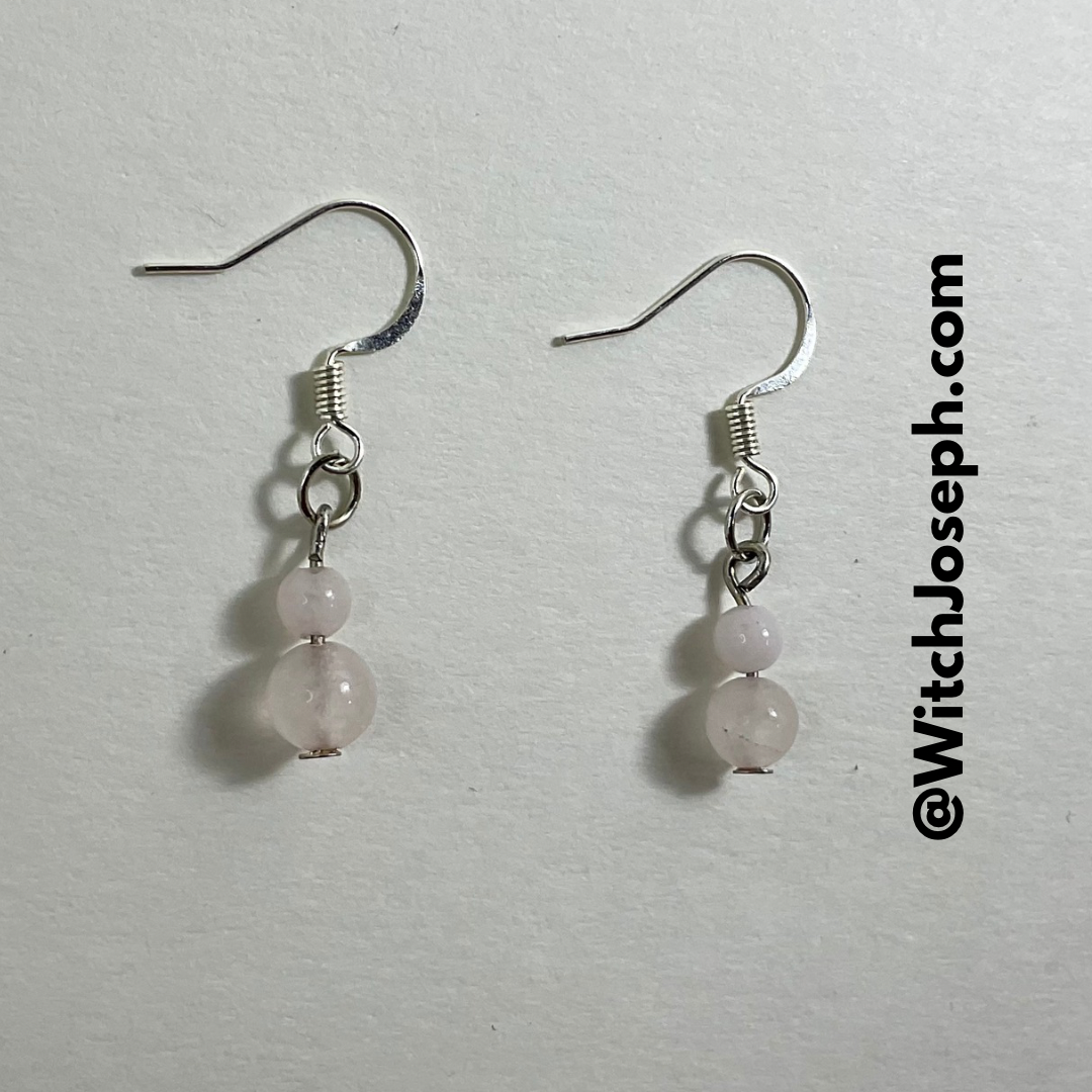 Rose Quartz Dangle Earrings