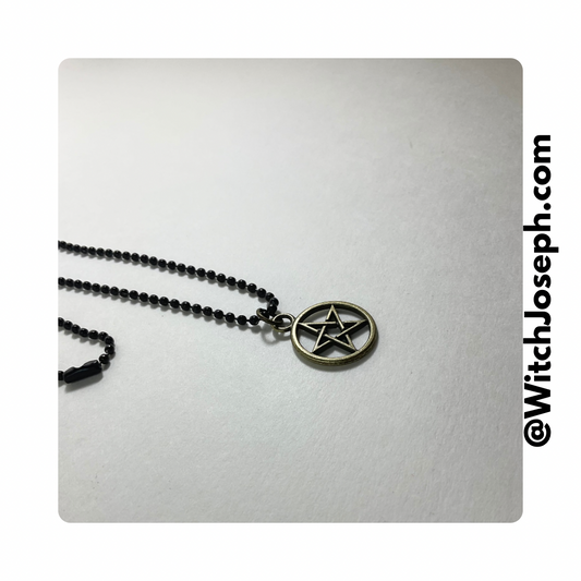 Bronze Tone Pentacle Charm