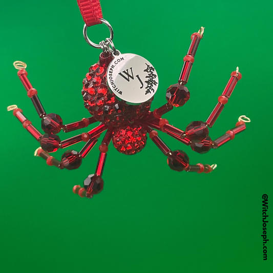 Xmas Spider Ornament RED