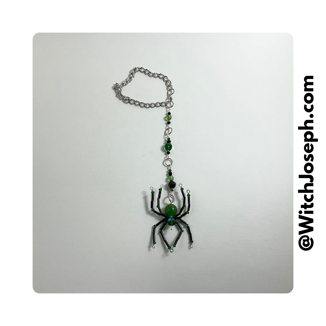 Spider Sun Catcher Green and Black