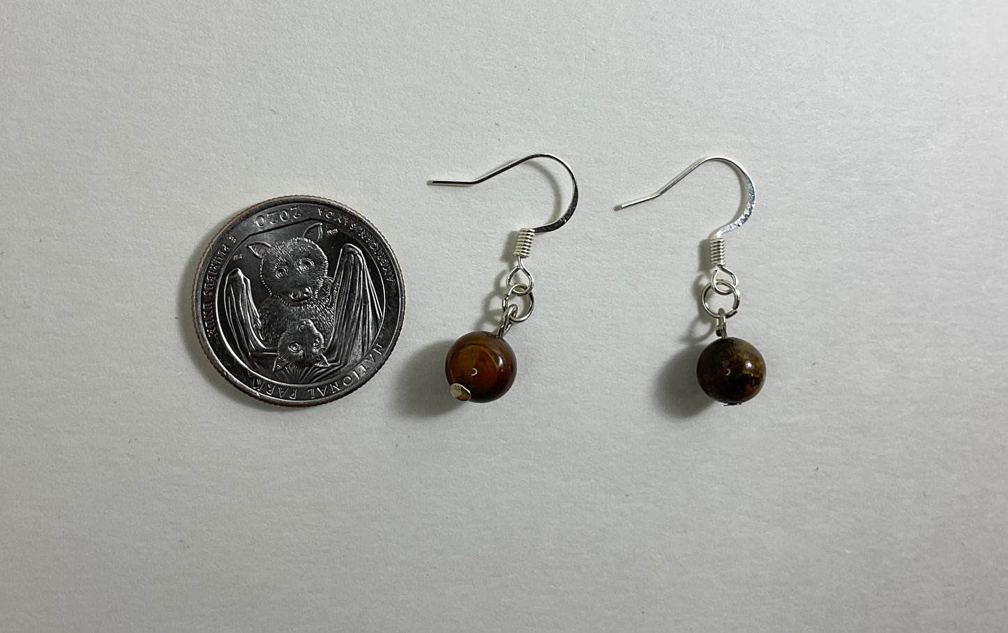 Tigers Eye Dangle Earrings