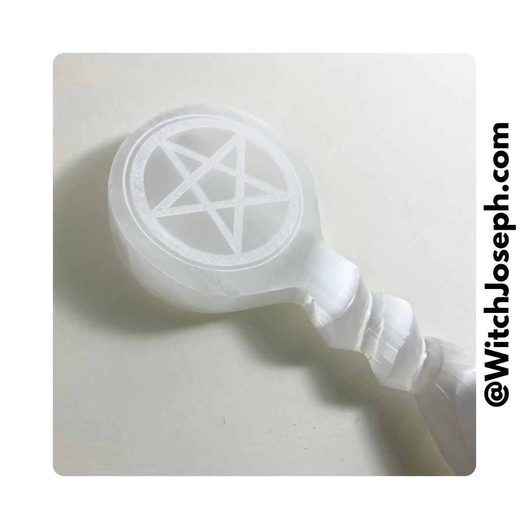 Selenite Pentacle Athame