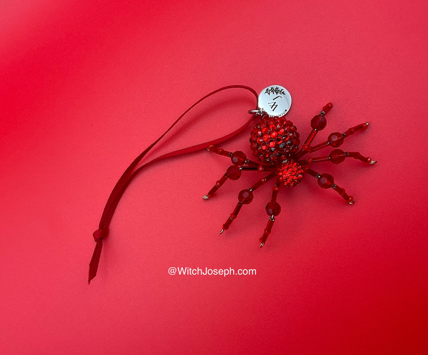 Xmas Spider Ornament RED