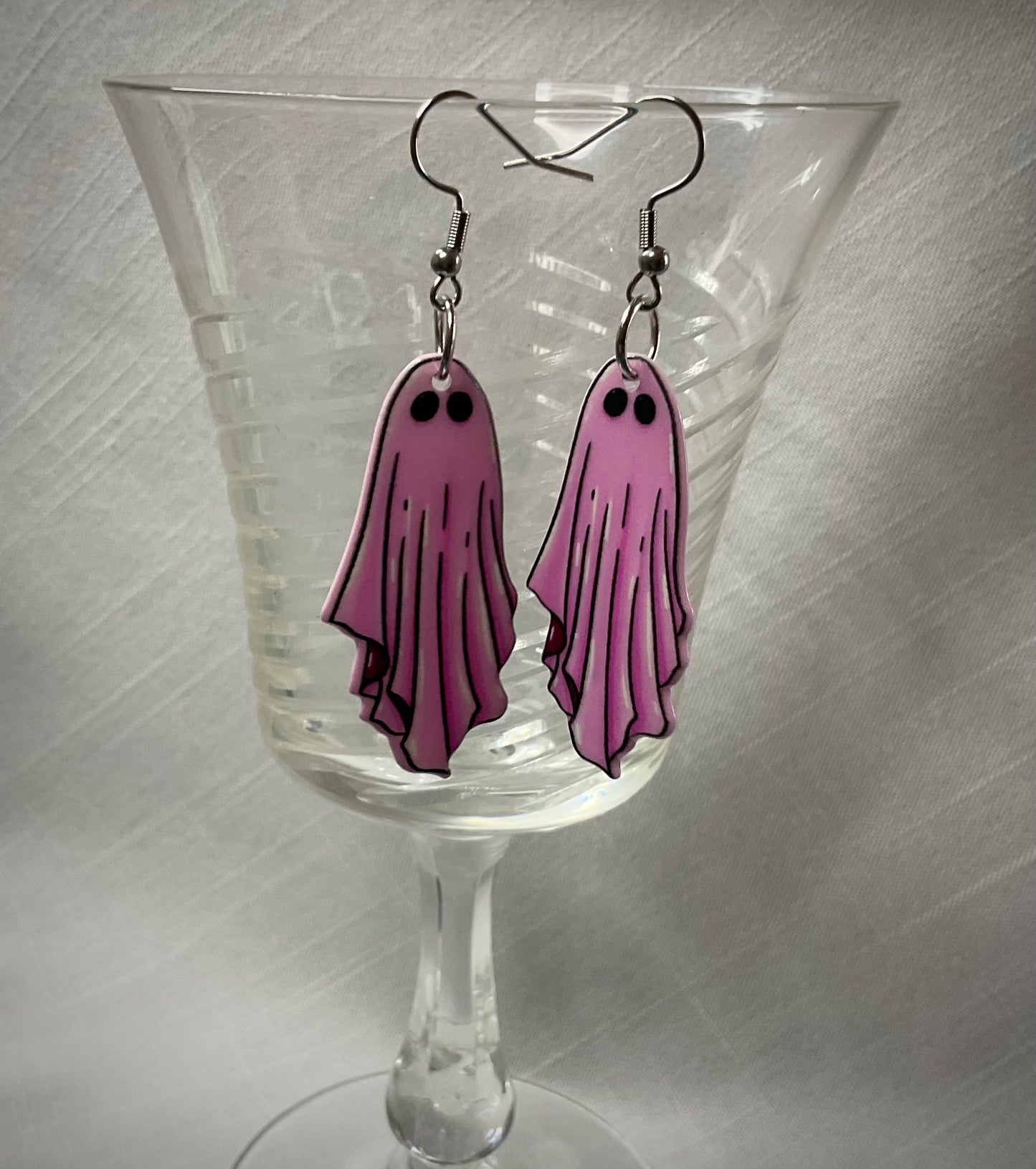 Pink Ghost Earrings