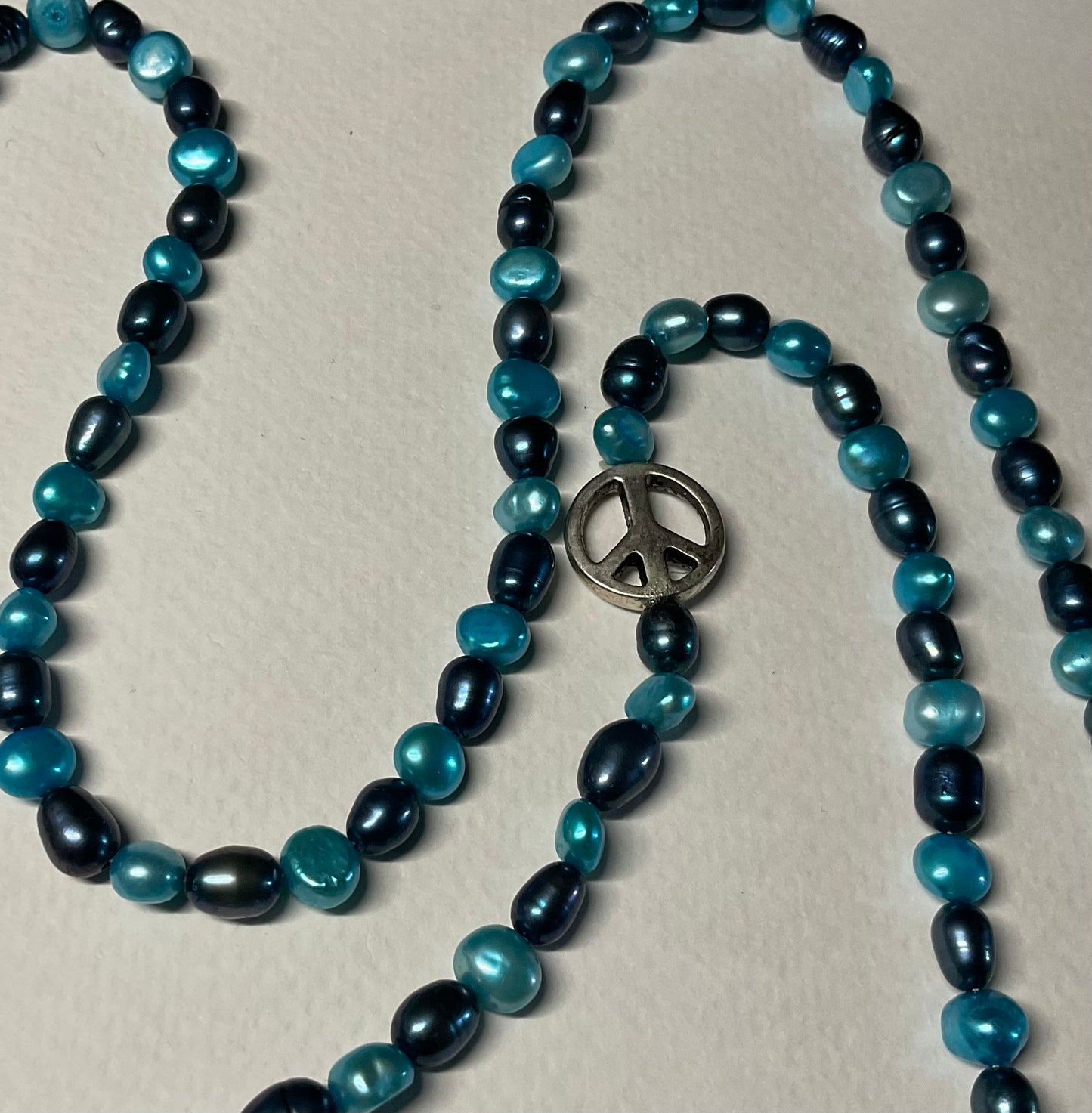 Blue Shimmer Love Beads