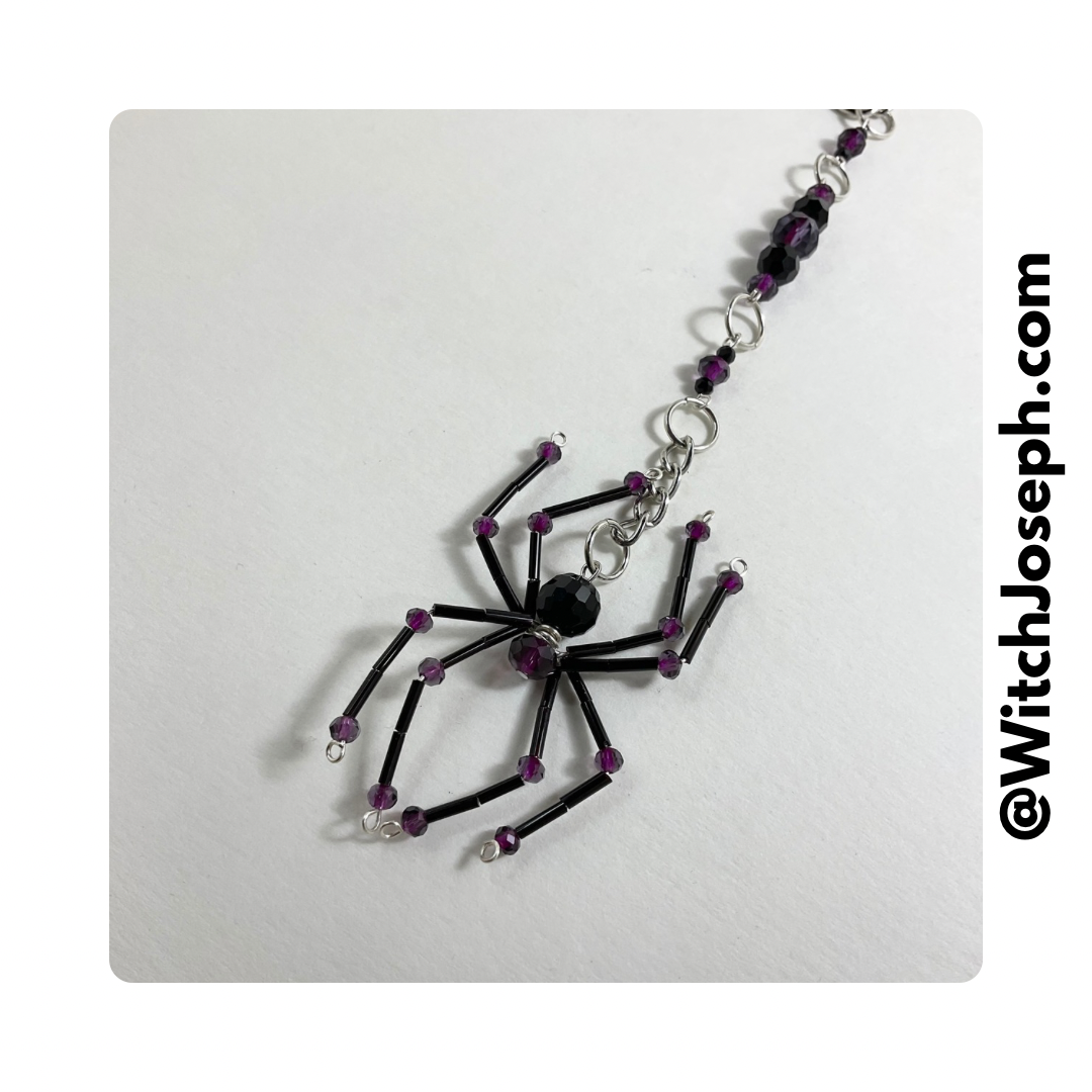 Spider Sun Catcher Purple and Black