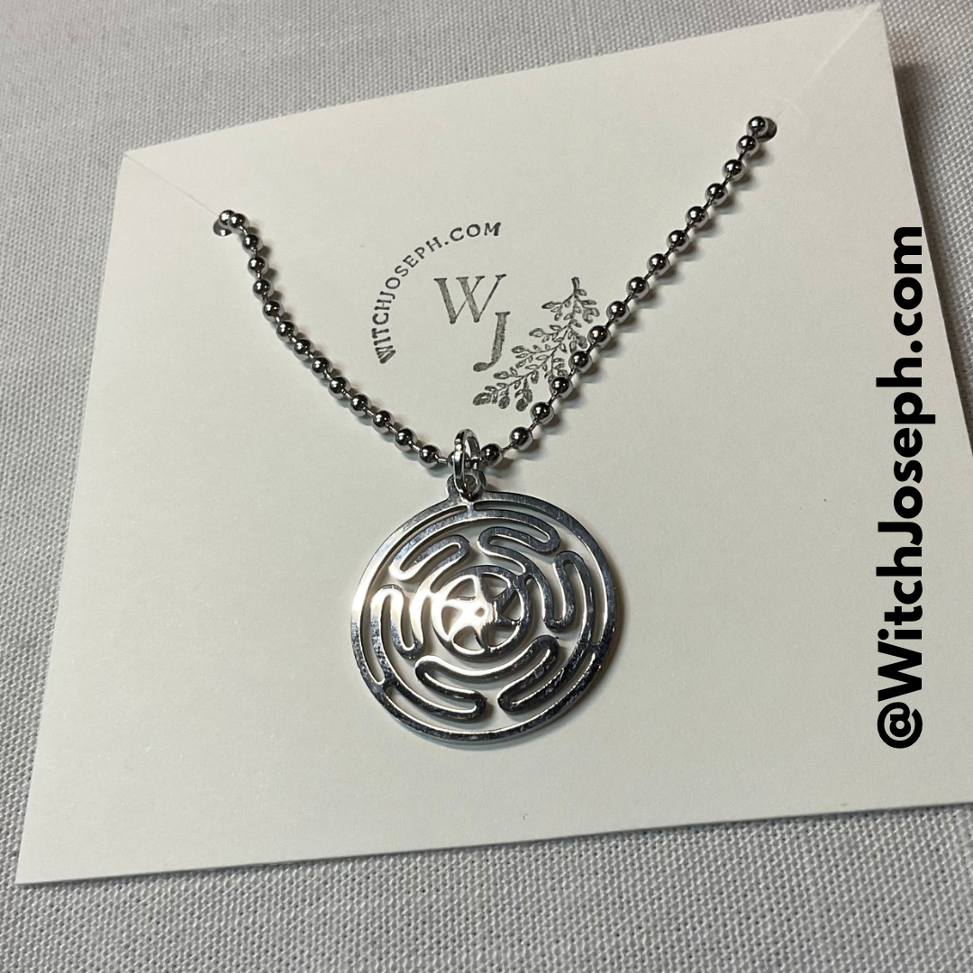 Hekate Wheel Straphalos Charm Necklace