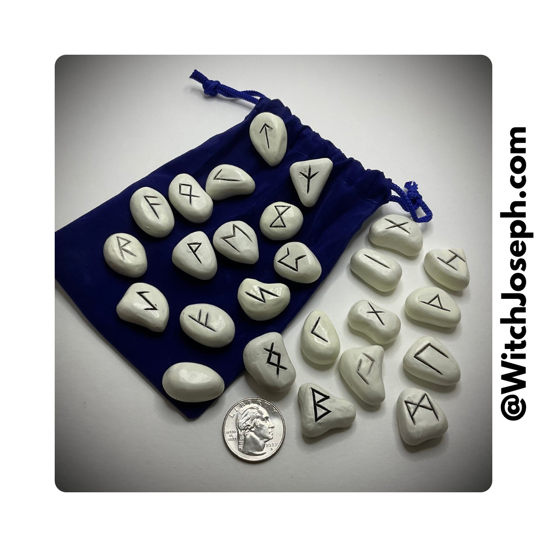 White Resin Rune Set