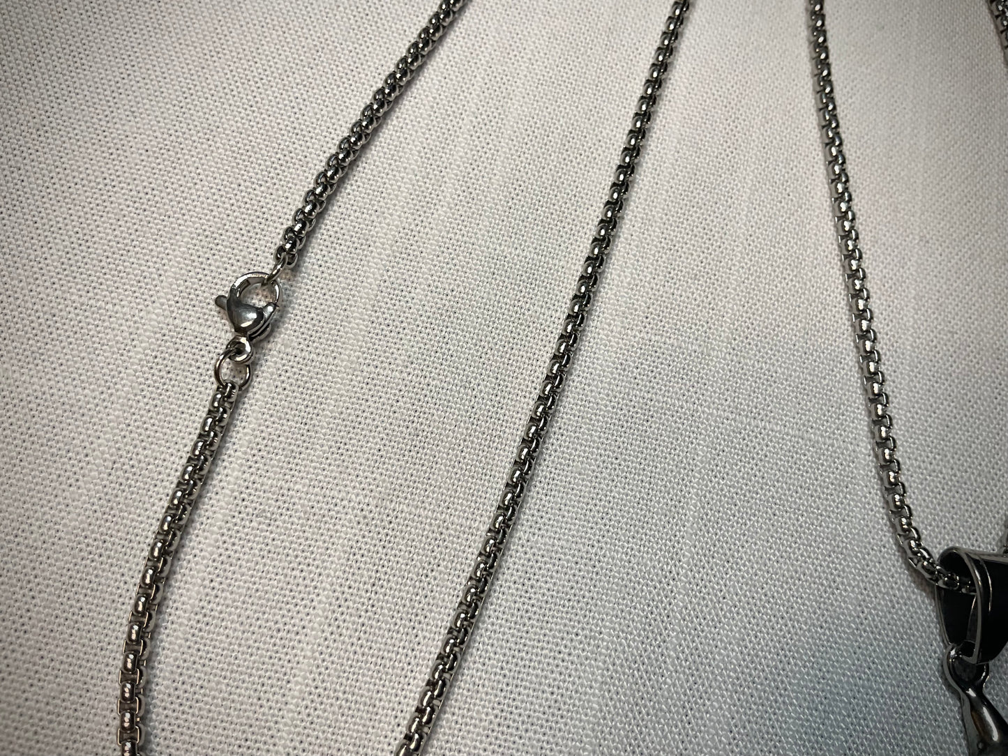 Bastet Steel Pendant on Stainless Steel Chain