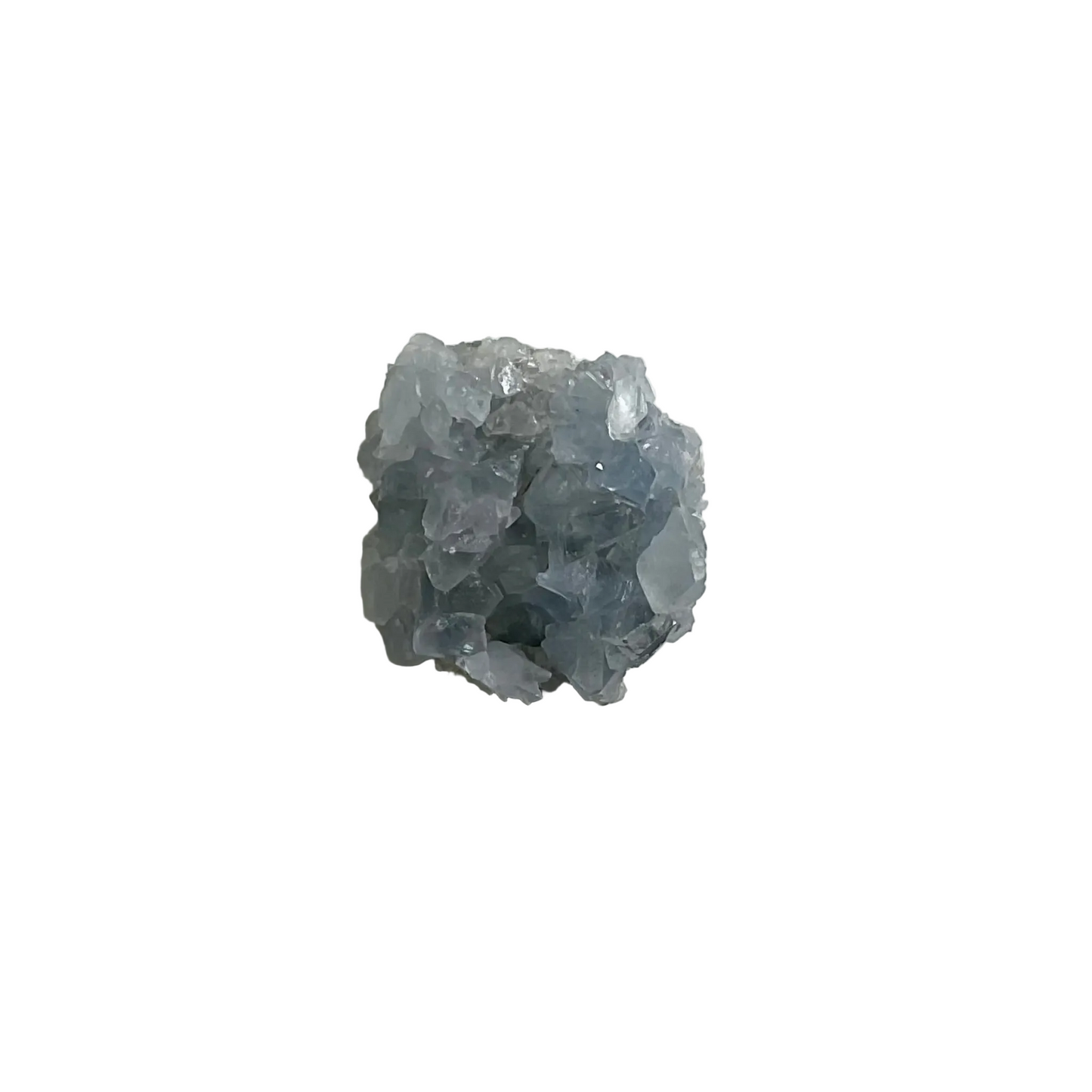 Celestite Crystal rock on a white background
