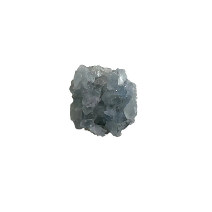 Celestite Crystal rock on a white background