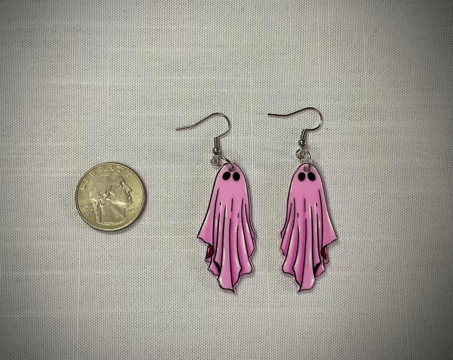 Pink Ghost Earrings