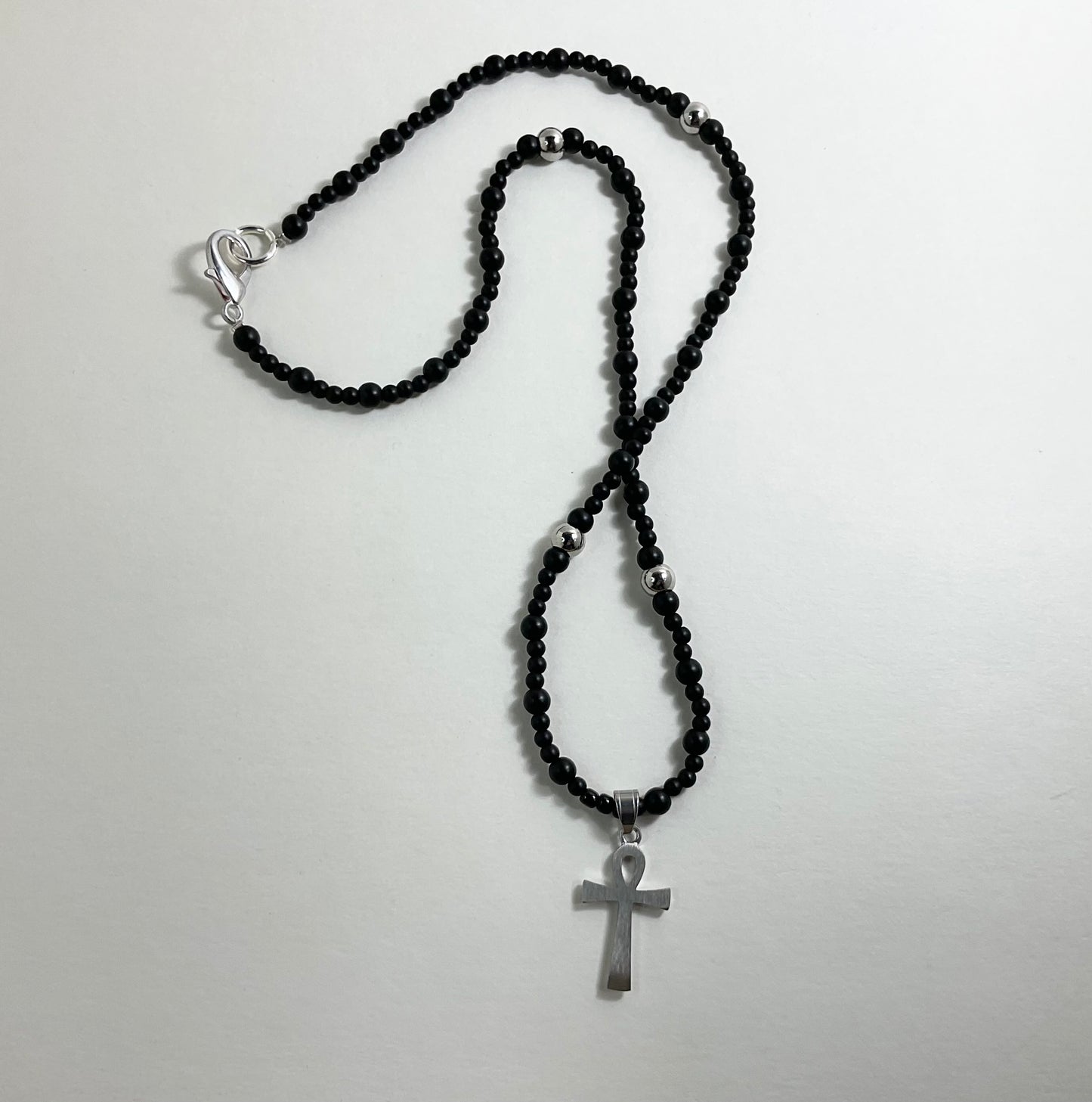 Ankh Necklace with Stainless Steel Accents