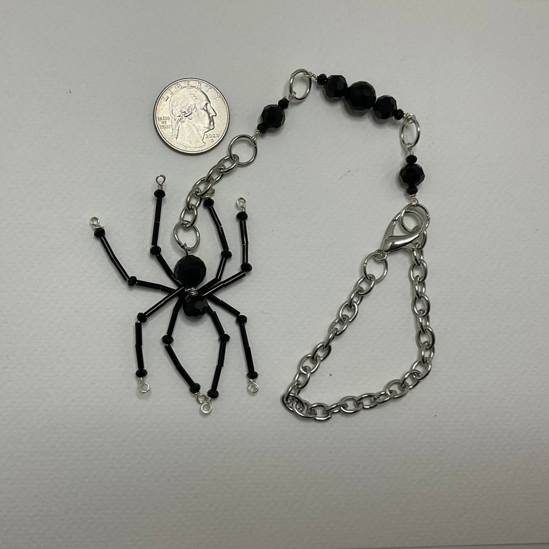 Black Spider Car Charm