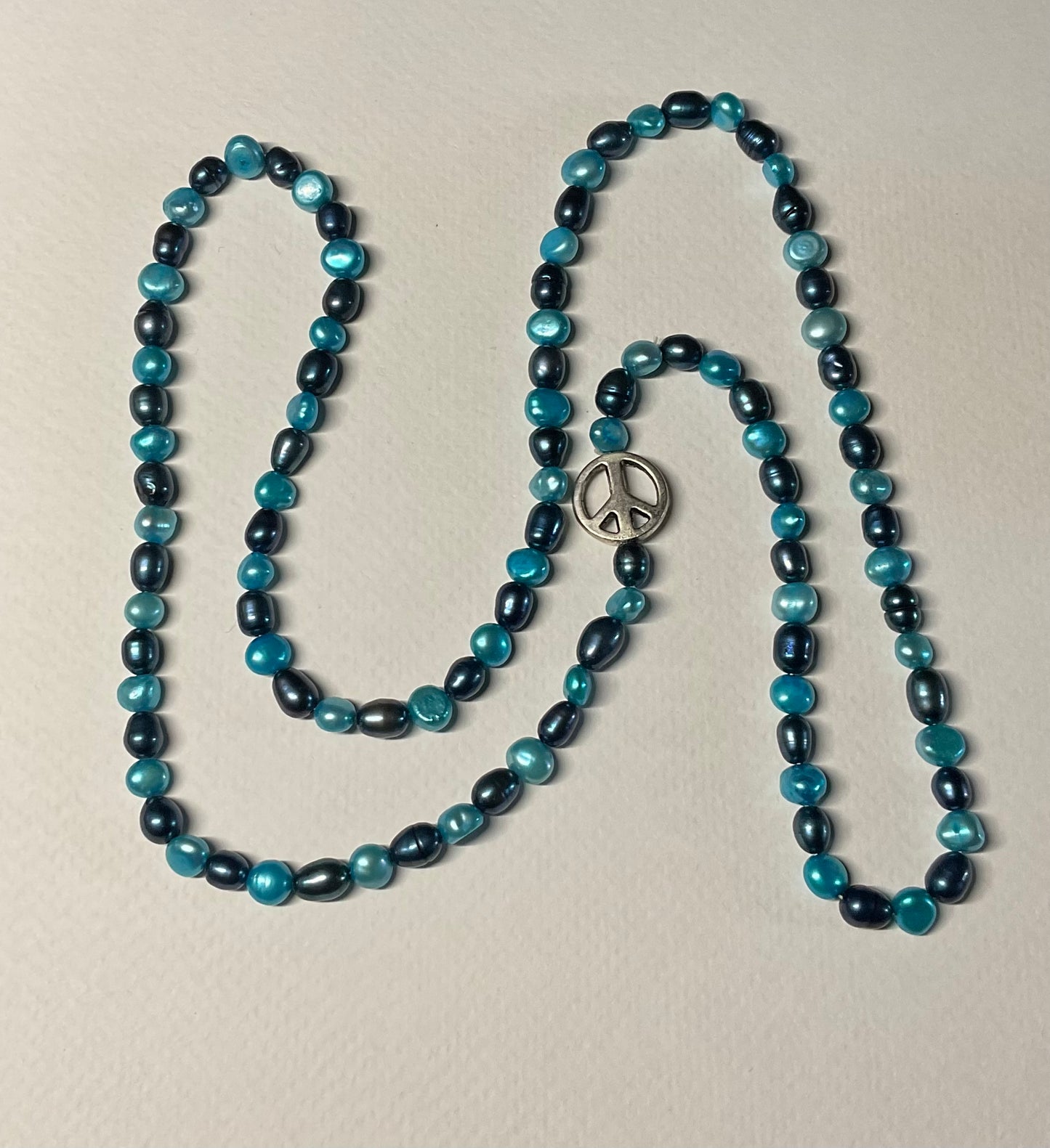 Blue Shimmer Love Beads