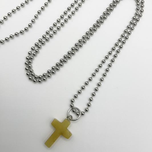Yellow Cross Charm