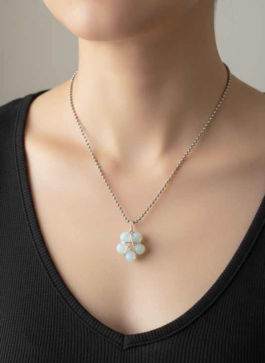 Opalite Bead Pentagram