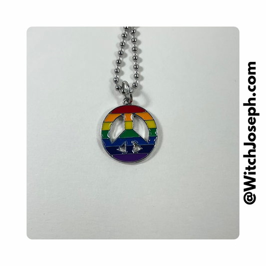 Rainbow Peace Sign Charm