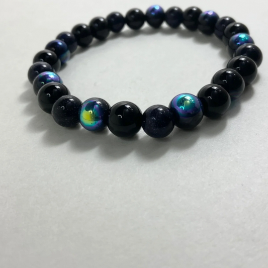 Black Reflective iridescent Bracelet