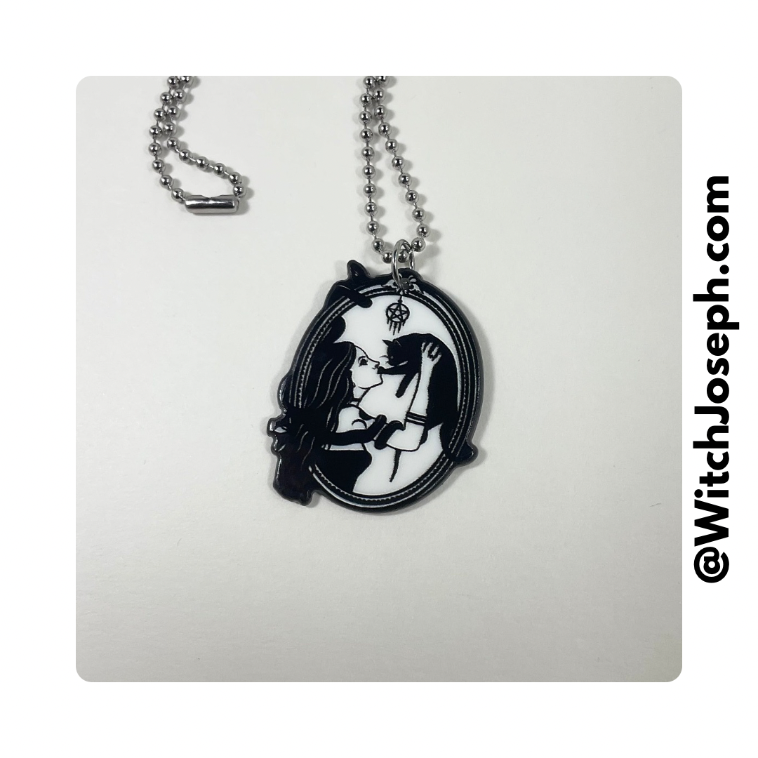 Hekate Witch and Cat Charm