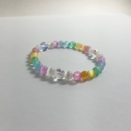 Pastel Selenite Stretch Bracelet