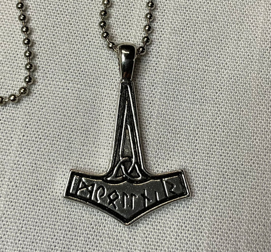 Thors Hammer Mjolnir Charm Necklace