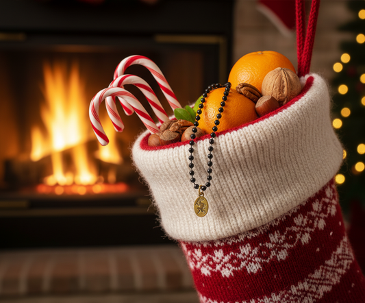 Krampus Holiday Brass Necklace