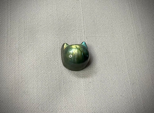 Labradorite Carved Cat Gemstone