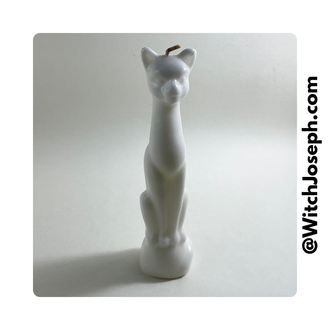 White Cat Candle