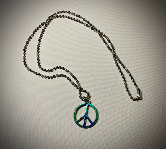 Peace Sign Charm Necklace