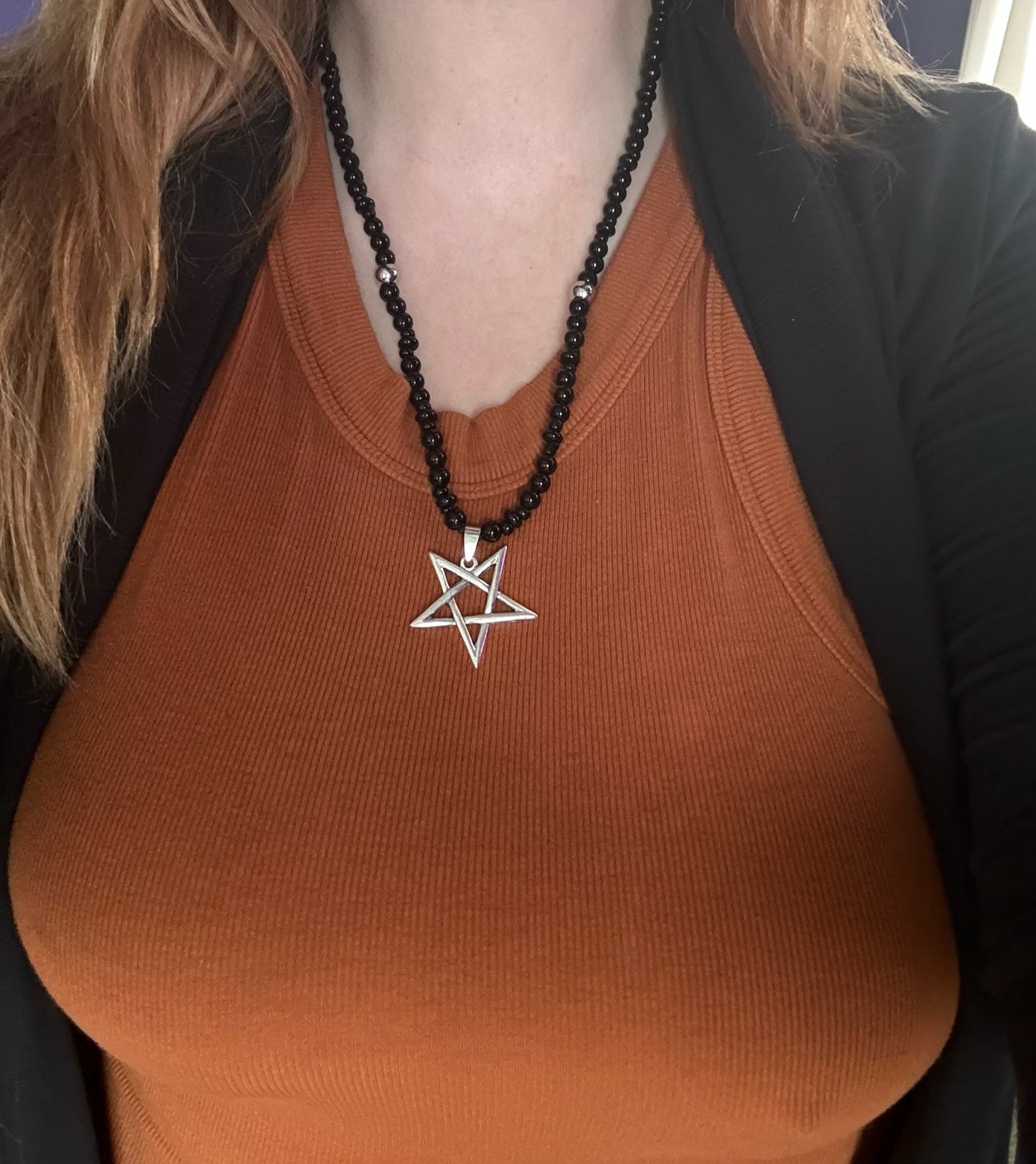 Inverted Pentagram Talisman Choker Length