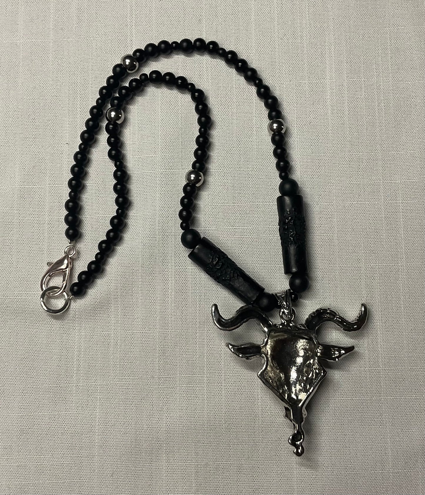 Baphomet Horned God Talisman in black